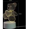 EXTRALINK 3D Heart Bear Night Light Home, Optical Illusion For Bedroom Usb - (EX.24121)