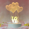 EXTRALINK 3D Heart Night Light Home, Optical Illusion For Bedroom Usb - (EX.24114)