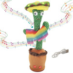 EXTRALINK Dancing Cactus Toy With Sombrero Toys, Singing For Kids Led Usb - (EX.24237)