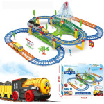 EXTRALINK Electric Train Track King Kids, With Locomotive And Battery-Powered Car - (EX.39838)