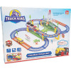 EXTRALINK Electric Train Track King Kids, With Locomotive And Battery-Powered Car - (EX.39838)