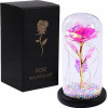 EXTRALINK Eternal Rose In Glass Home, Pink Led Light - (EX.24183)