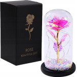 EXTRALINK Eternal Rose In Glass Home, Pink Led Light - (EX.24183)