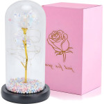 EXTRALINK Eternal Rose In Glass Home, White Led Light - (EX.24176)