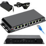 EXTRALINK Kratos | Poe Switch | 7x Gigabit PoE, 1x Uplink RJ45, Power Supply 24V 2.5A, 60W - (EX.1025)