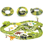 EXTRALINK Large Racing Track, Dino Park Toys, Car, Dinosaur, Dinosaur Park, XXL, 240 Pieces - (EX.24220)