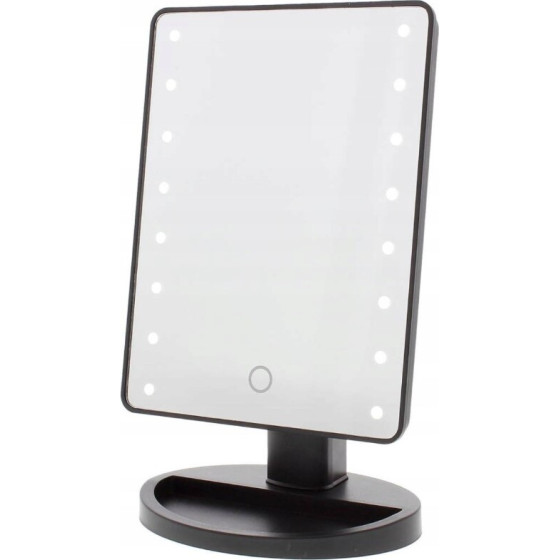 EXTRALINK Makeup Mirror, Black Lighted With Stand - (EX.39692)