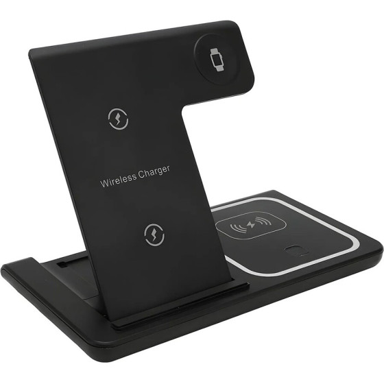 EXTRALINK Wireless Charger, 3-in-1 Multifunction Charging Station, Black - (Ladowarka 3W1 CZARNA)