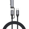 4smarts Cable USB-C Explorer ComboCord 100W 2m z adapter MagSafe black - (541305)