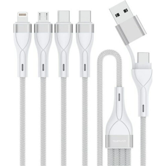 4smarts Cable USB-C/USB-A 4w1 1.2m white - (541024)