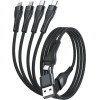 4smarts Cable USB-C/USB-A 4w1 1.2m black - (541023)