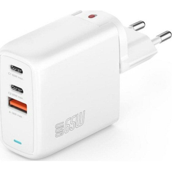 4smarts Mains charger Flex 65W 2xUSB-C + 1xUSB-A white - (544065)
