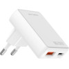 4smarts Wall Charger FlatPlug Duos 20W GaN USB-C + USB-A white - (546020)
