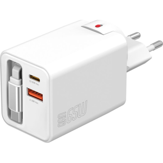 4smarts Wall Charger Flex Jojo 65W GaN 2xUSB-C + USB-A white - (541065)
