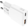 4smarts Wall Charger PDPlug Slim Duos 20W GaN USB-C+USB-A + USB-C cable 1.5m white - (541509)