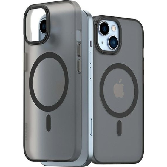 Araree case Aero Frame iPhone 15 / 14 /13 6.1 transparent-black/clear black - (AR20-01828D)