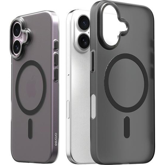 Araree case Aero Frame iPhone 16 6.1transparent-black/clear black - (AR20-02119A)