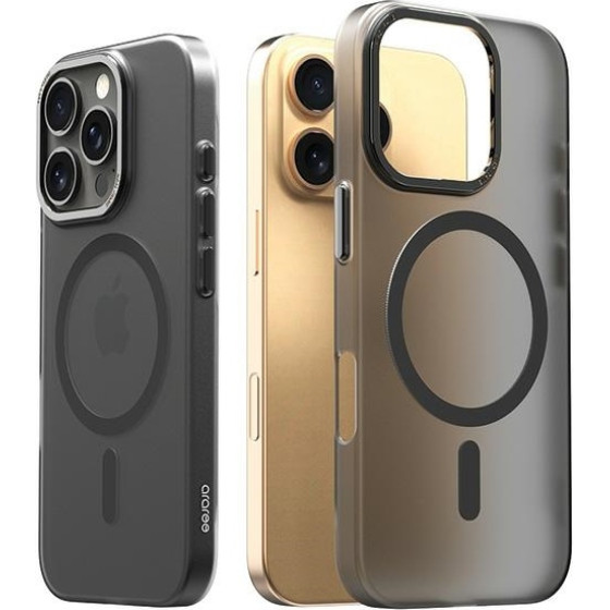Araree case Aero Frame iPhone 16 Pro6.3 transparent-black/clear black - (AR20-02121A)