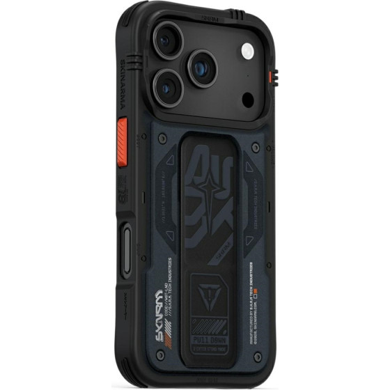 Skinarma case Aegis for iPhone 17 Pro Magnetic Charging + Grip Stand navy - (SK-2025IPP6.3-AEGIS-BLU)