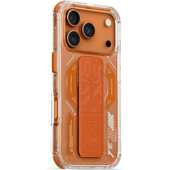 Skinarma Helio Case for iPhone 17 Pro Magnetic Charging + Grip Stand Orange - (SK-2025IPP6.3-HELIO-ORG)