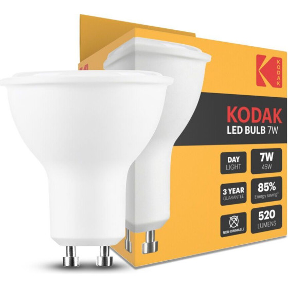 KODAK Max LED Izzo ���� ����� Alu-Plastic 7W GU10 100� 6000K (520 lumen)