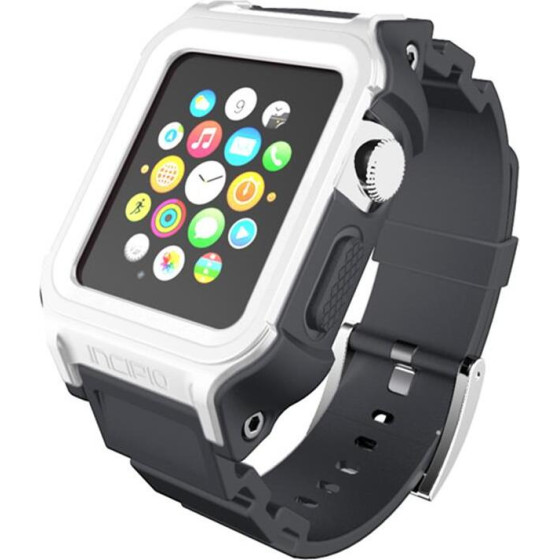 Incipio Octane Band - Armored Band for Apple Watch 38/40/41 mm (White / Gray) - (WBND-016-WHTGRY)