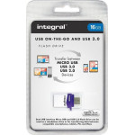 Integral Micro Fusion Flash Drive 16 GB - (INFD16GBMIC3.0-OTG)