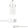 Budi - 1 USB car charger with LED indicator+lightning cable - (BD062L)