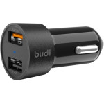 Budi - QC 3.0/2 USB car charger with LED indicator - (BD622Q)