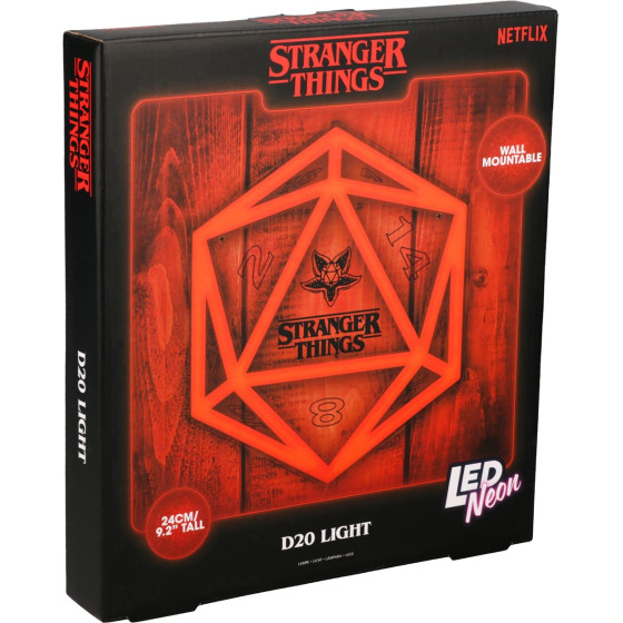 Paladone: Stranger Things 5 - D20 Wall Mountable Led Neon Light (PP14622STVN)