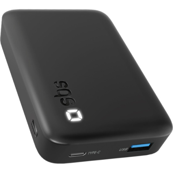 SBS Powerbank 10000 Mah 10W Led Black - (BCT10000LDK)