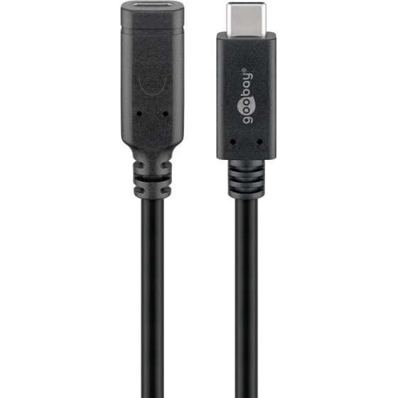 Goobay USB-C Extension Cable Usb 3.2 Generation 2, 1 m, Black - (61038)