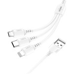Kakusiga ������� Usb �� USB-C/Lightning/Micro Usb 5A, 1.2m, ����� - (KSC-997)