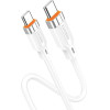 Kakusiga ������� USB-C �� USB-C KSC-995, ���������, 100W, 480Mbps, 1m, ����� - (KSC-995-CC-WH)