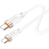 Kakusiga ������� USB-C �� USB-C KSC-995, ���������, 100W, 480Mbps, 1m, ����� - (KSC-995-CC-WH)