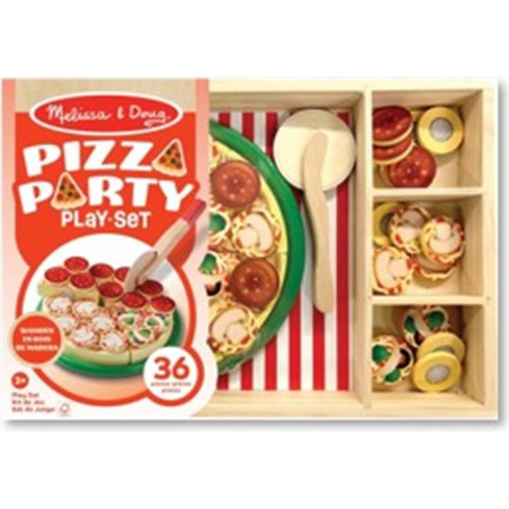 Melissa & Doug Pretend Play: Wood - Pizza Party (6074863)
