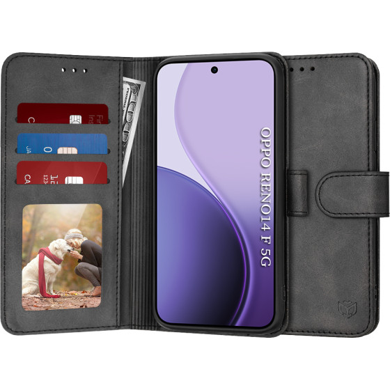 Techsuit - Diary Book - Oppo Reno14 F / Reno14 Fs 5G - Black