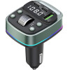 Techsuit - Fm Modulator Echodrive (MFM3) - Dual PD35W, Bluetooth V5.4, U-Disk To Play Music, Bass Setting - Black