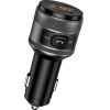 Techsuit - Fm Modulator Volttune (MFM1) - Dual-USB, QC3.0, MP3 Player Function, Bluetooth - Black