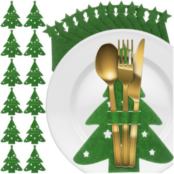 Ruhhy Cutlery Case - Christmas Trees 12 pcs. 24824 - (17956-0)