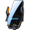 FORCELL F-Grip HS6 Car Holder With Wireless Charger With Glass And Air Vent Mount black