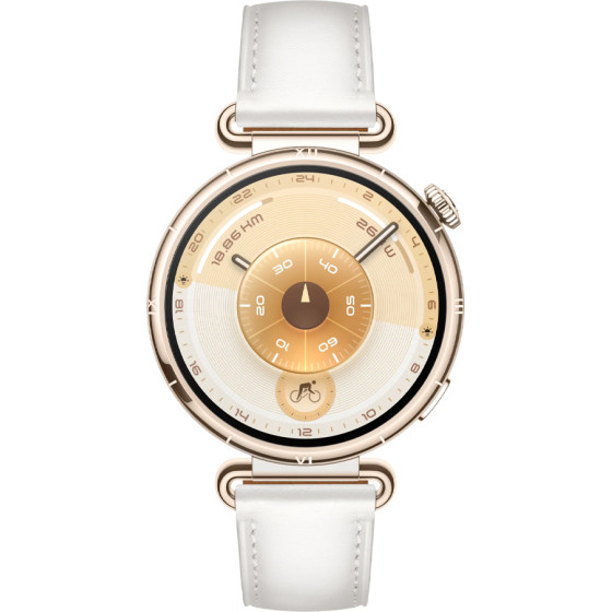Huawei Smart Watch Gt 6 41MM 1.32'' ��������� (White Leather STRAP) Gr - (55020FTN)