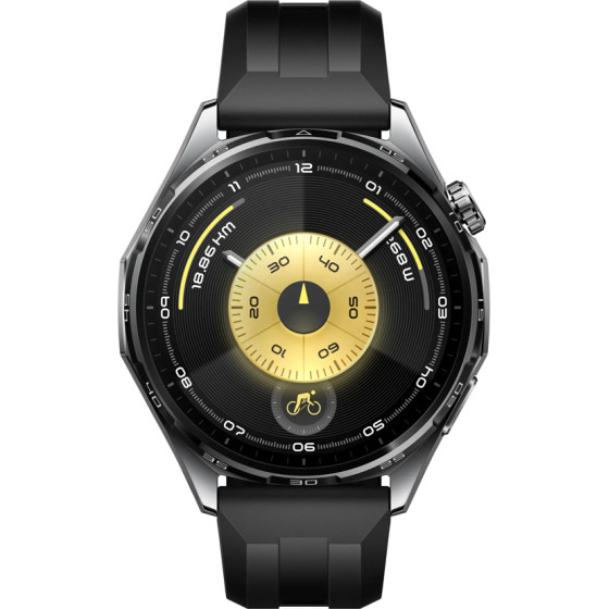 Huawei Smart Watch Gt 6 46MM 1.47'' ��������� (Black Fluoroelastomer STRAP) Gr - (55020FTX)