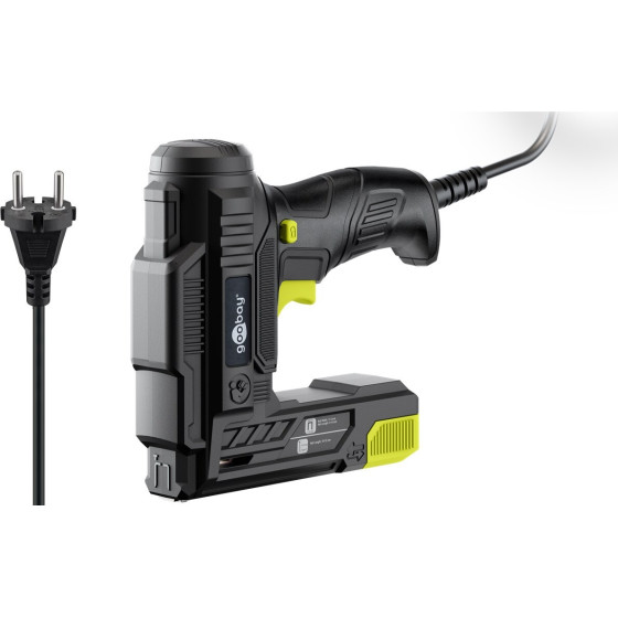 Goobay Tools 2-in-1 Electric Staple Gun Set, Corded
