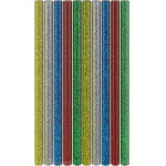 Goobay Tools Hot Glue Sticks 11 mm, 5 Glitter Colours, 10 Pcs.