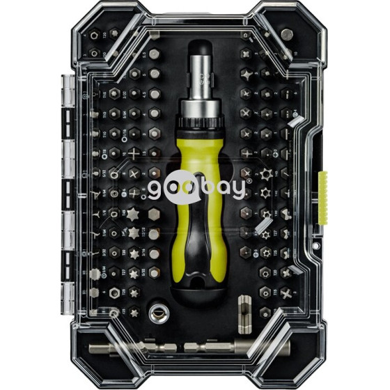 Goobay Tools Screwdriver Set With 100-Piece Bit Set