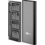 Goobay Tools Screwdriver Set With 24-Piece Precision Bit Set