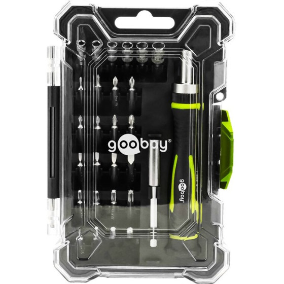 Goobay Tools Screwdriver Set With 26-Piece Bit Set
