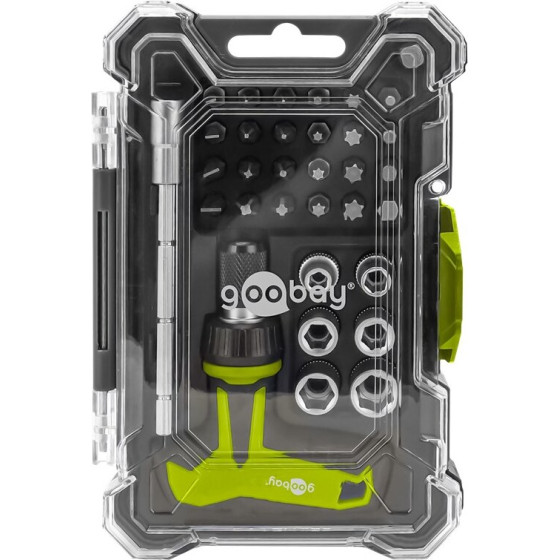 Goobay Tools Screwdriver Set With 30-Piece Bit Set