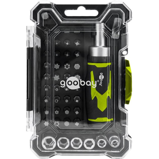 Goobay Tools Screwdriver Set With 43-Piece Bit Set